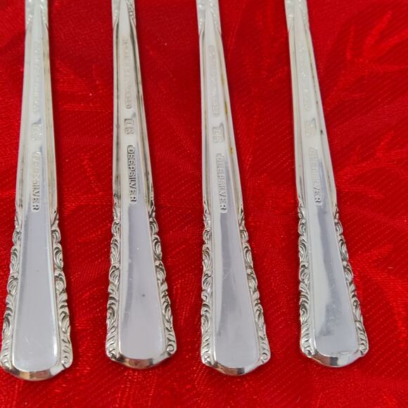 8X BS MAY QUEEN by Holmes & Edwards Silver Plate Butter Jam Spreaders - Picture 12 of 15